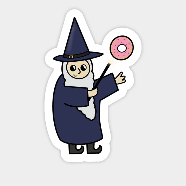 Funny Wizard, Donut Lover Sticker by logiamerch